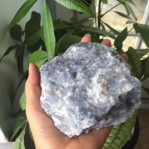 Blue calcite crystal